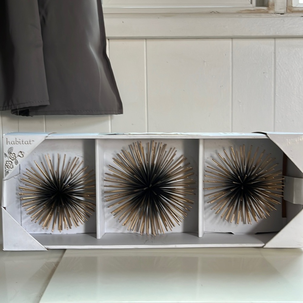 Habitat Porter Burst.  Set of 3. Wall art.